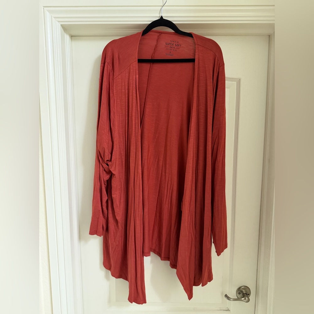 Torrid Women's Terracotta Open Front Cardigan